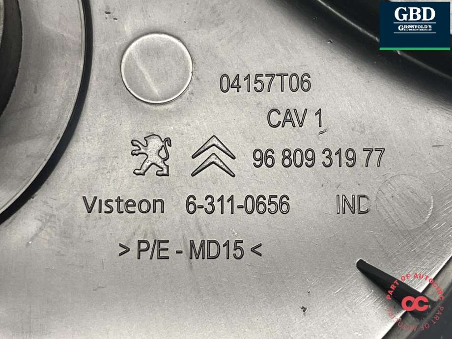 Bryter ruteheis førerdørspanel til Citroën Berlingo 2015-2019 (Type II, Fase 2)  (VISTEON||96 809 319 77|6-311-0656)