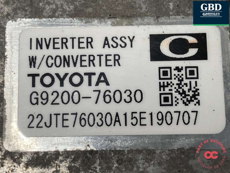 Inverter hybrid til Toyota Auris 2015-2019 (Type II, Fase 2)  (DENSO|G920079025|G9200-76030|)