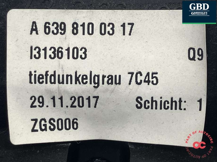 Speil innvendig til Mercedes Sprinter 2013-2018 (Fase 2) (906) (906) (A 639 810 03 17|I3136103|)