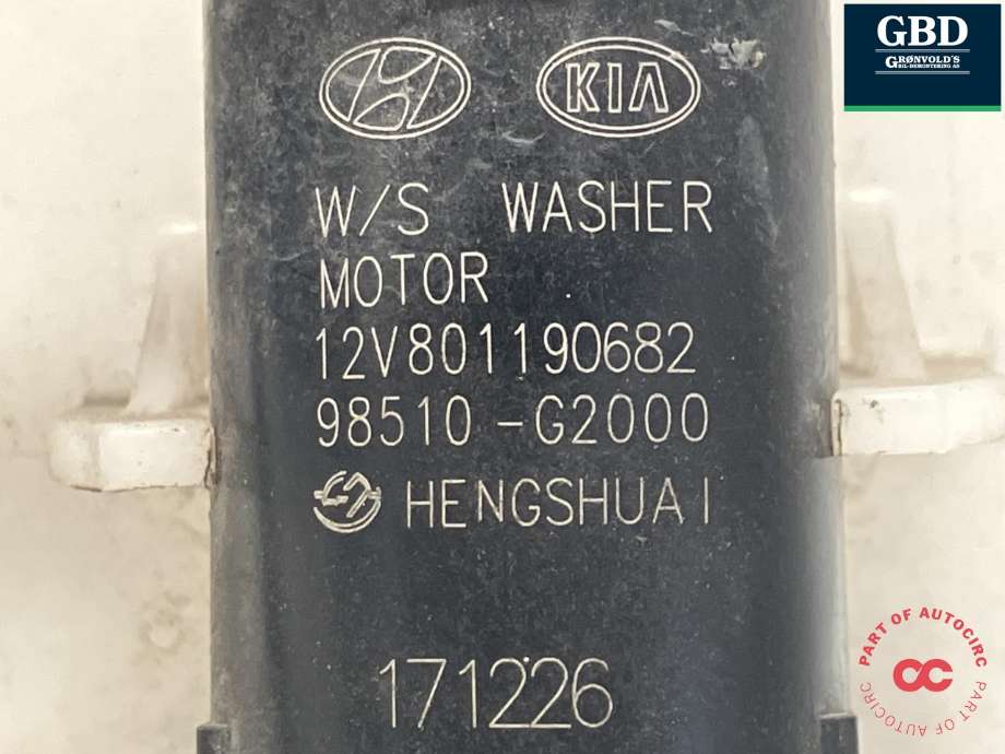 Spylertank foran til Hyundai Ioniq Electric 2016-2019 (Fase 1) (98610G2010|98610-G2010|98510-G2000)