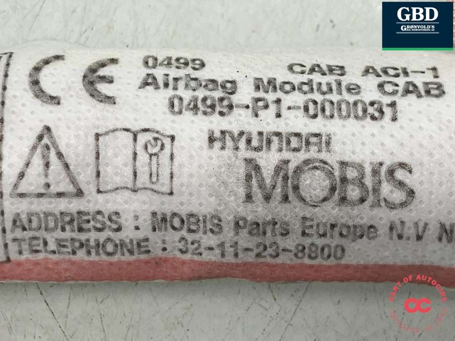Airbag gardin høyre til Hyundai Ioniq Electric 2016-2019 (Fase 1) (MOBIS|85020G2000|0499-P1-000031|)