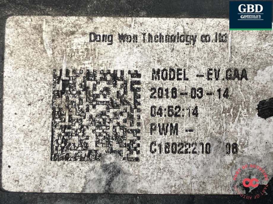 Kjølevifte elektrisk til Hyundai Ioniq Electric 2016-2019 (Fase 1)  (25380G7000|25385-G2000|)