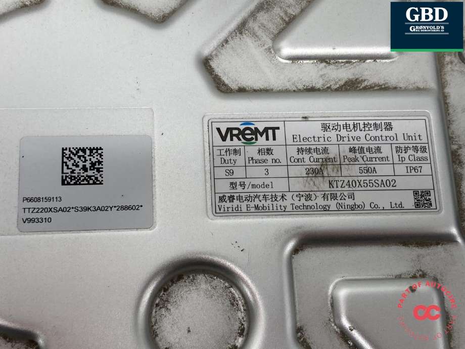 Inverter elbil til Volvo EX30 2023-->>  (|KTZ40X55SA02)
