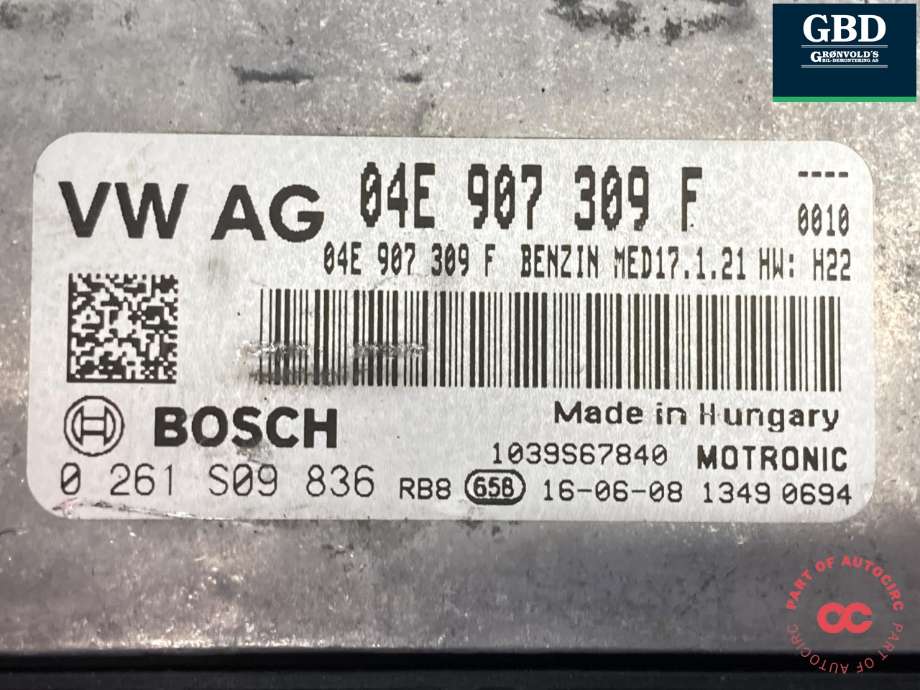 Styreenhet motor til Audi A3 2016-2020 (Type III, Fase 2)  (04E 906 023 AR 8V0|)