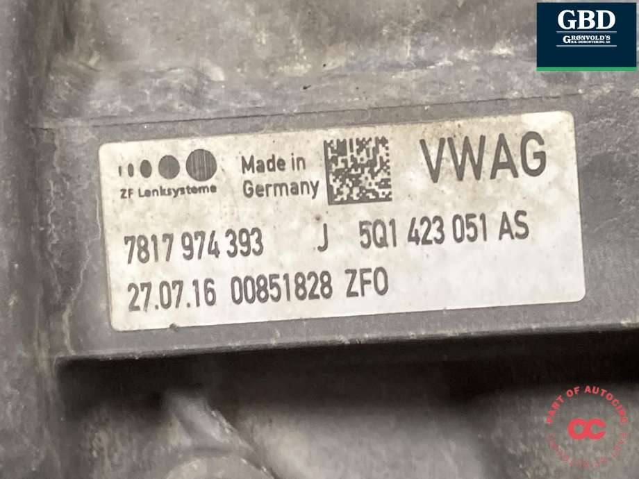 Tannstang elektrisk til Audi A3 2016-2020 (Type III, Fase 2)  (5Q1 423 055 M|5Q1 423 055 F|5Q1 423 055 FX | 5Q1 423 051 AS)