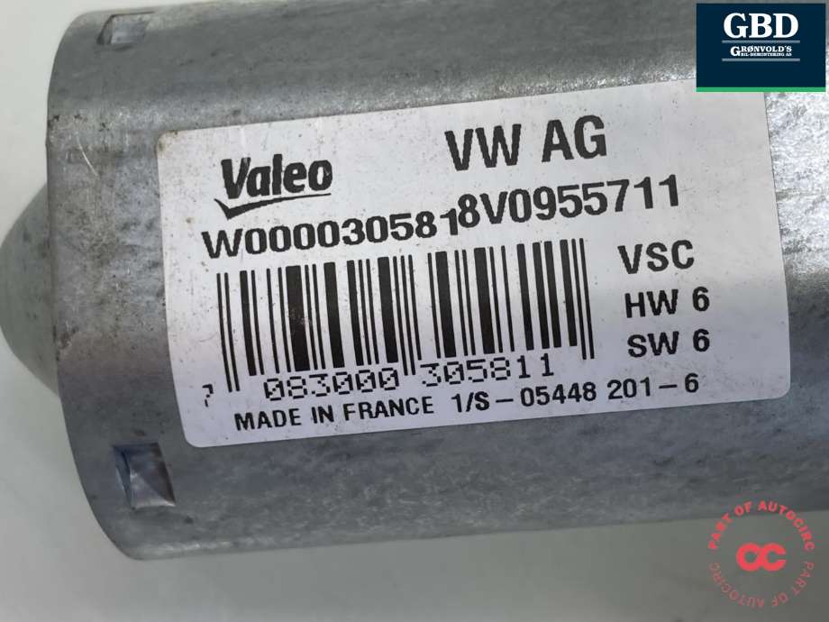 Viskermotor bakrute til Audi A3 2016-2020 (Type III, Fase 2)  (8V0 955 711 D|8V0 955 711|)