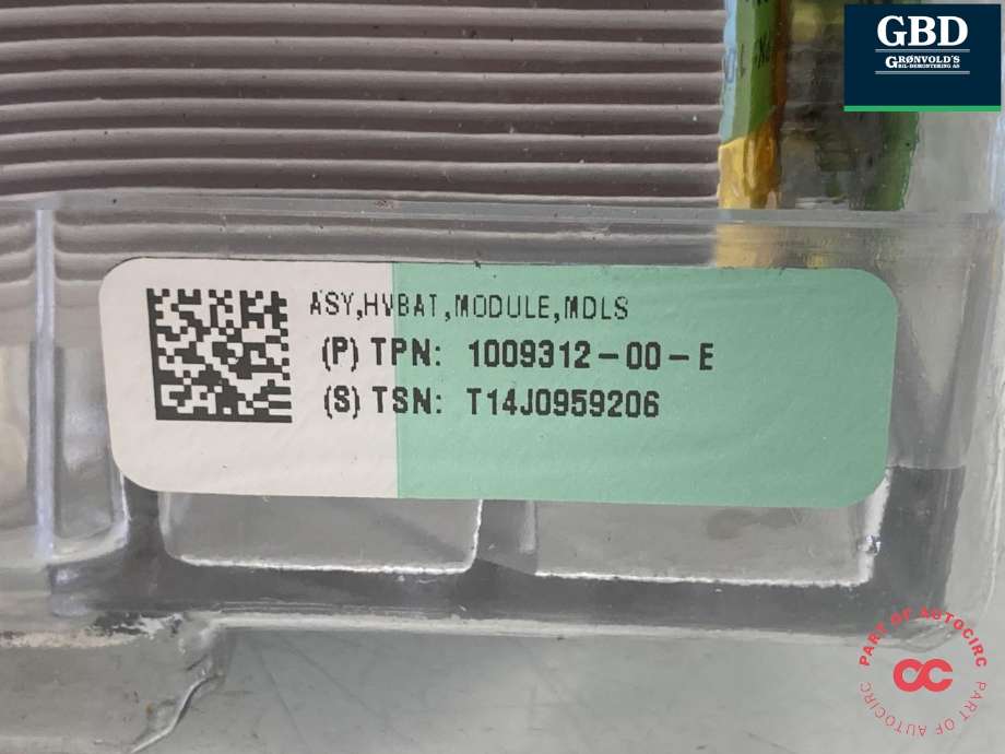Batteripakke-modul elbil til Tesla Model S 2013-2016 (Fase 1)  (|1009312-00-E)