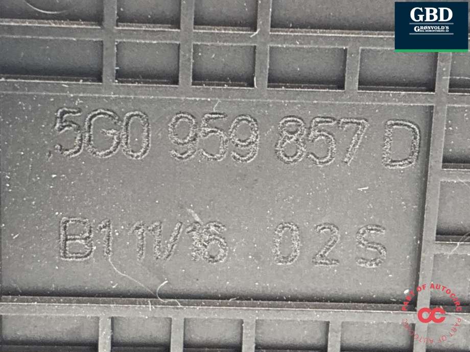 Bryter ruteheis førerdørspanel til VW Passat 2015-2019 (Fase 1) (B8) (B8) (5G0 959 857 D WHS|5G0 959 857 D|)