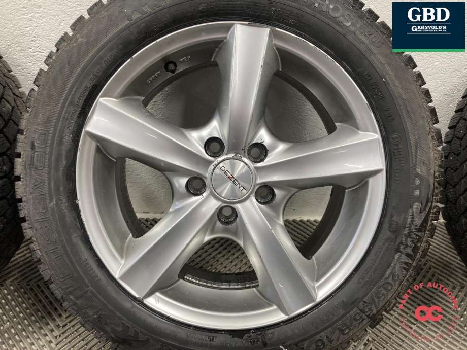 Hjulsett aluminium vinter til Ford Focus 2011-2014 (Type III, Fase 1)  (GISLAVED PIGG|NORD FROST PROD 25|205/55R16 T XL  8.3-8.7 MM|7JX16H2  ET 43)