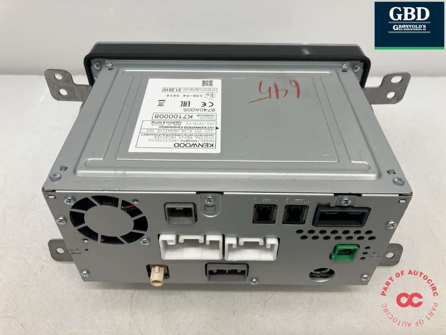 Bilstereo navigasjon til Mitsubishi L200 2015-2019 (Type V, Fase 1)  (KENWOOD|8740A005|YK2-027E-02|MXLT16ELG4)