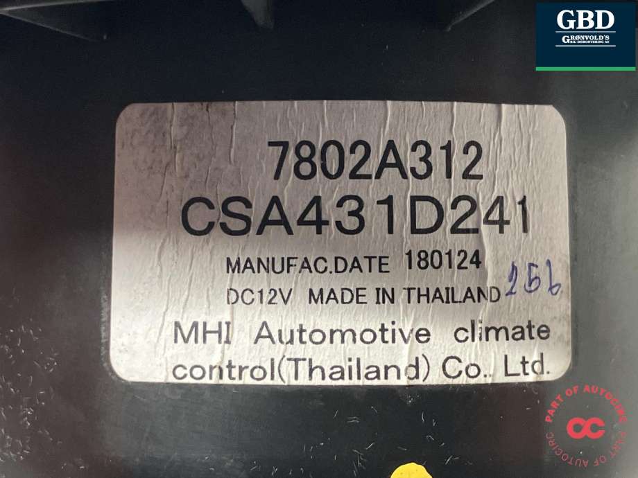 Varmeapparat motor til Mitsubishi L200 2015-2019 (Type V, Fase 1)  (MHI|7802A312|CSA431D241|)