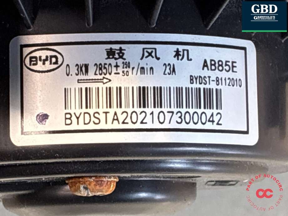 Varmeapparat motor til BYD Tang 2020-->> (|8112010)