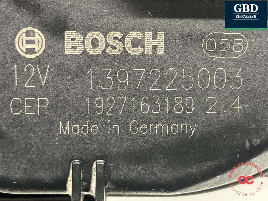 Viskermotor frontrute komplett m/overføring til DS DS7 Crossback 2018-->>  (BOSCH|98 247 624 80|3 397 022 076|1 397 225 003)