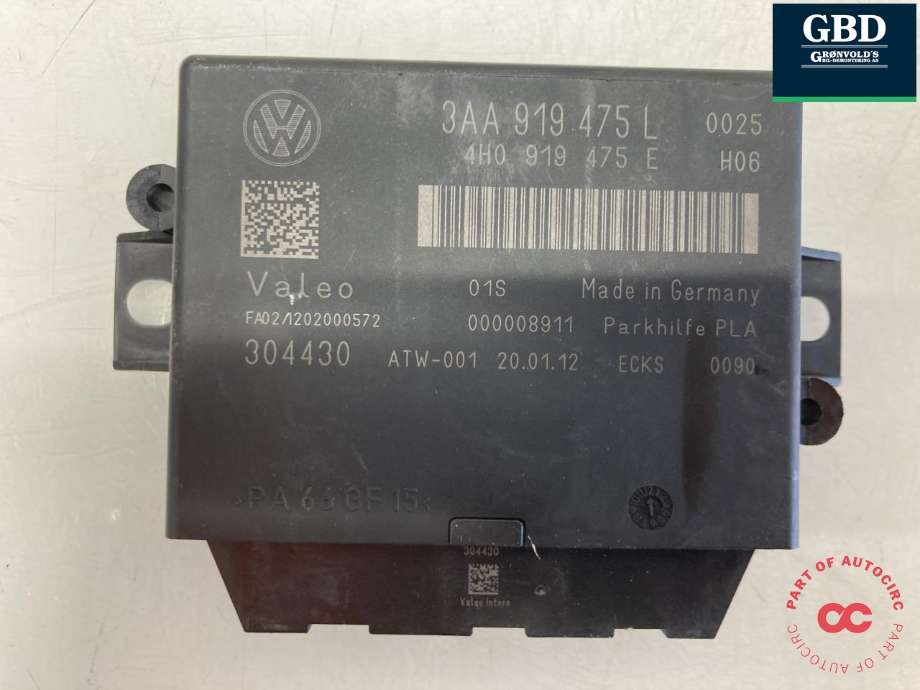 Styreenhet parkering til VW Tiguan 2011-2016 (Type I, Fase 2)  (|3AA 919 475 L)