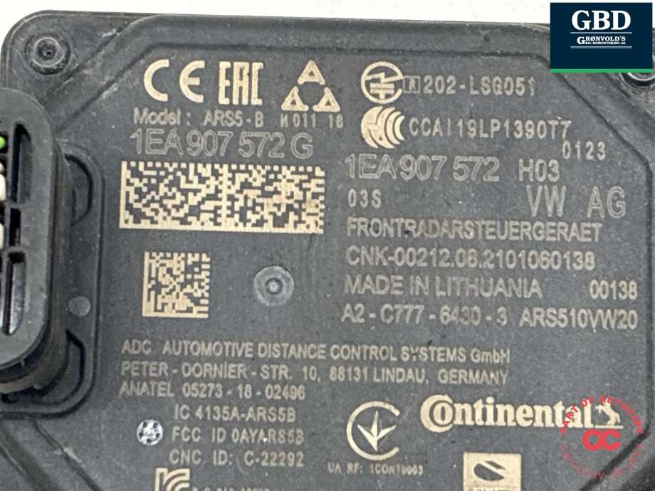 Sensor radar til VW ID.4 2020-->> (|1EA 907 572 G)