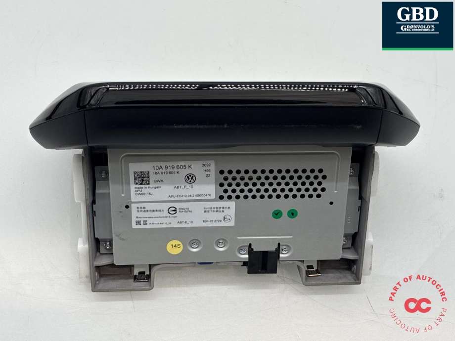 Multimedia display (MCU - Media Controller Unit) til VW ID.4 2020-->>  (|10A 919 605 K)