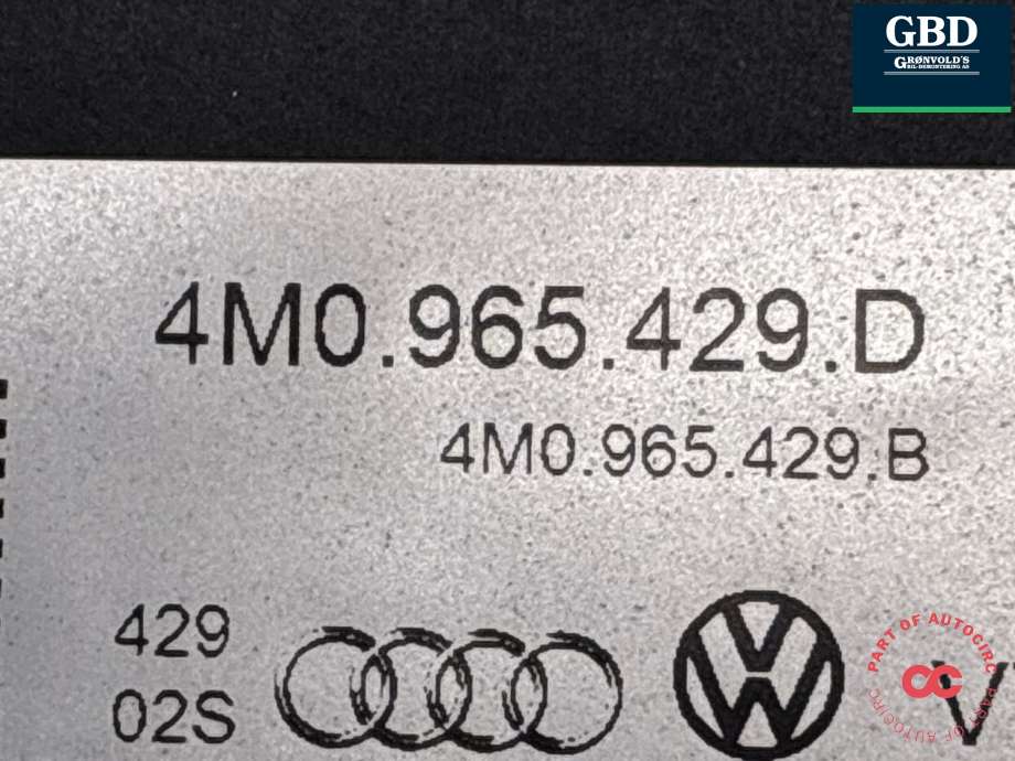 Styreenhet diverse til Audi Q7 2015-->> (Type II)  (4M0 965 429 D|)