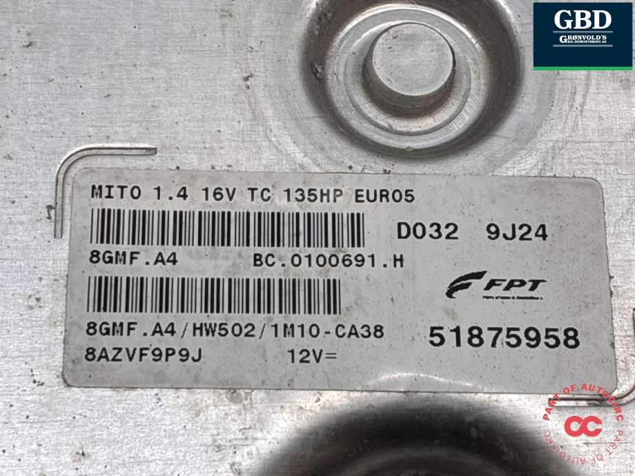 Styreenhet motor til Alfa Romeo MiTo 2008-2016
