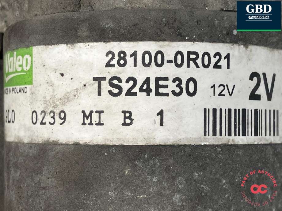 Starter diesel til Toyota Avensis 2009-2015 (Type III, Fase 1) (281000R021|)