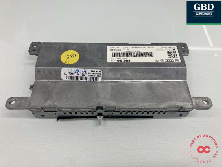 Bilstereo navigasjon skjerm til Audi A4 2007-2014 (Type IV) (B8) (B8) (HARMAN|8T0 919 604 B|8T0 919 604 A|8T0 919 604)
