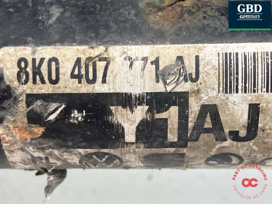 Drivaksel høyre foran, diesel/manuell til Audi A4 2007-2014 (Type IV) (B8) (B8) (8K0 407 271 AJ|)
