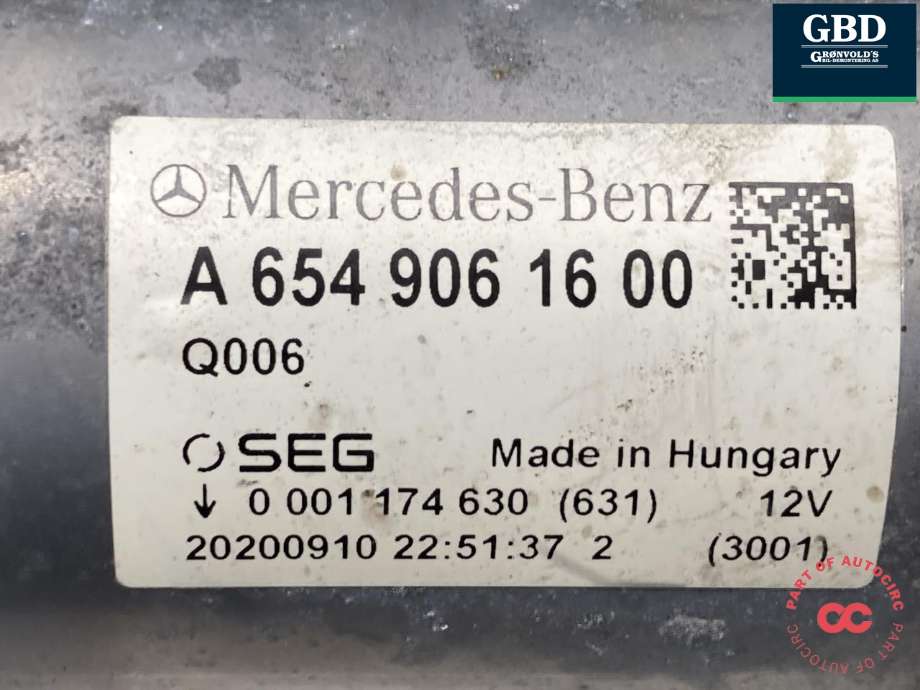 Starter diesel til Mercedes E-Klasse 2016-2023 (W213) (W213) 