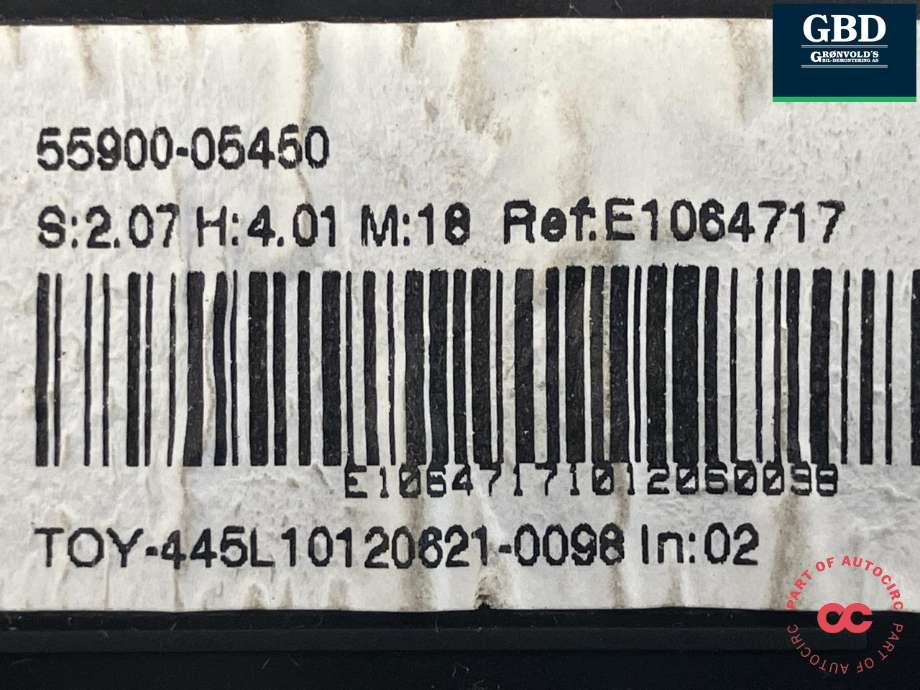 Varmeapparat betjening til Toyota Avensis 2009-2015 (Type III, Fase 1) (|55900-05450)
