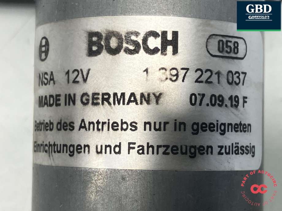 Baklukeåpner motor til Audi A4 2020-->> (Type V, Fase 2) (B9) (B9) (BOSCH|8W9 827 852 D|0 390 204 156|)