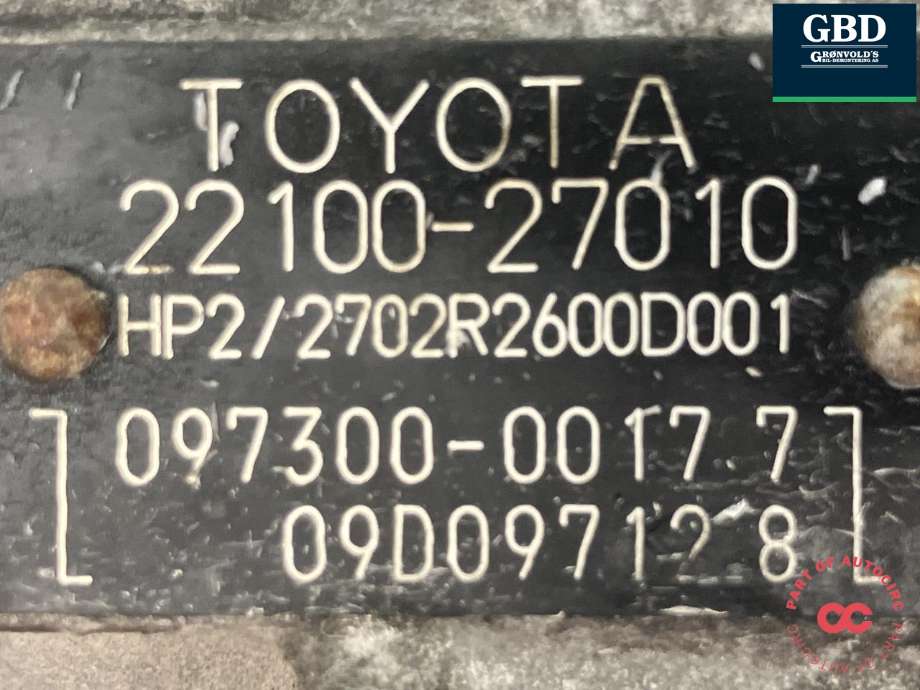 Dieselpumpe til Toyota RAV4 2000-2006 (Type II)  (2210027010|22100-27010|097300-0017)