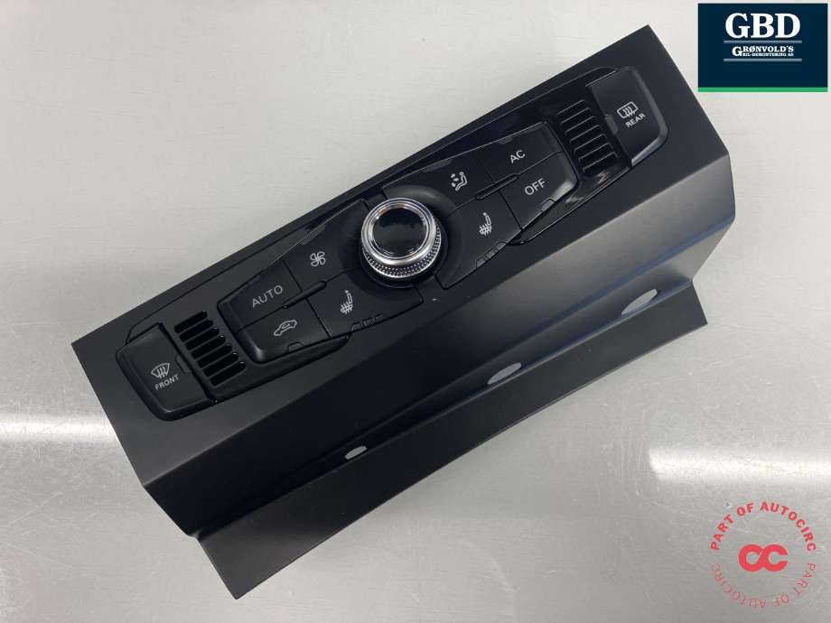 Varmeapparat betjening til Audi A4 2007-2014 (Type IV) (B8) (B8) (CONTINENTAL|8K1 820 043 AT XZF|8K1 820 043 AG XZF|8K1 820 043 AG| A2C37833500)