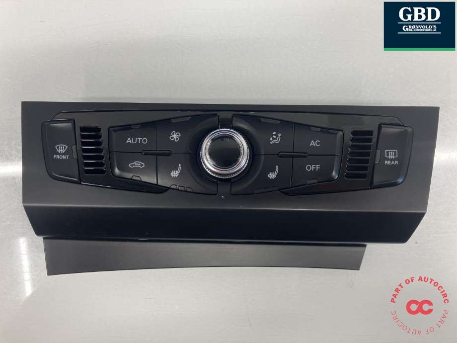 Varmeapparat betjening til Audi A4 2007-2014 (Type IV) (B8) (B8) (CONTINENTAL|8K1 820 043 AT XZF|8K1 820 043 AG XZF|8K1 820 043 AG| A2C37833500)