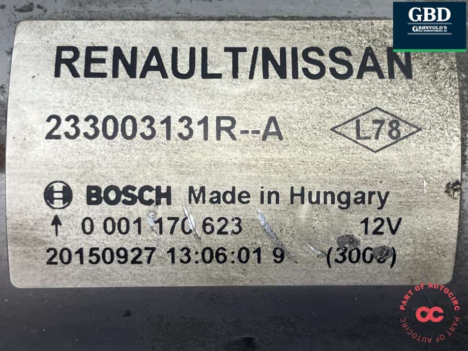 Starter diesel til Nissan X-Trail 2014-2022 (T32) (T32) (233003131R|)