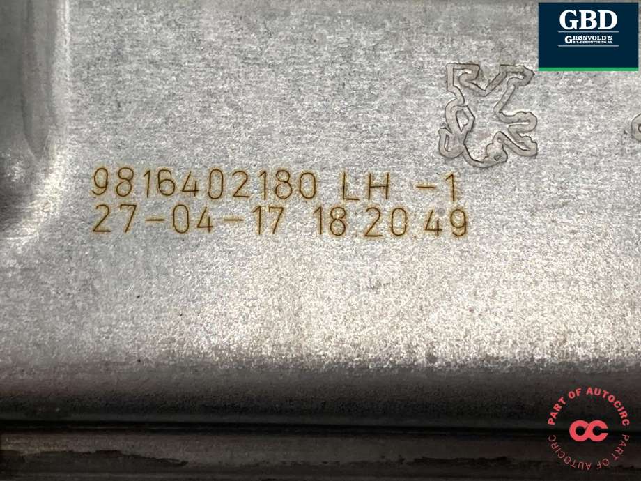 Ruteheis venstre foran til Peugeot 2008 2013-2019 (Type I)  (98 060 881 80|98 164 021 80|)