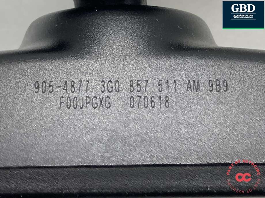 Speil innvendig til VW Caddy 2015-2020 (Type III, Fase 3)  (3G0 857 511 AM 9B9|)