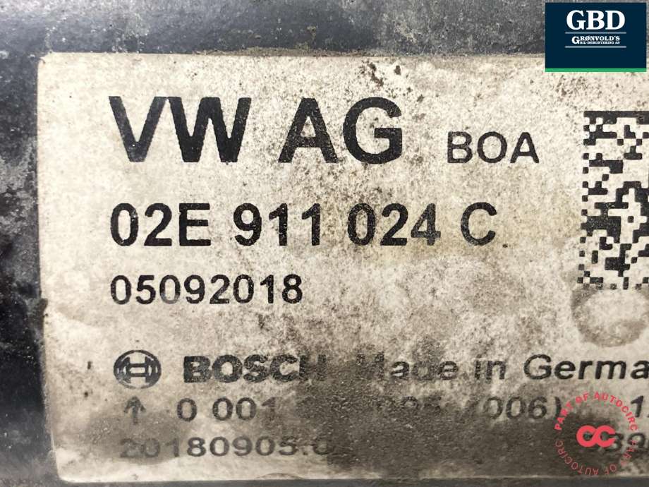Starter diesel til VW Caddy 2015-2020 (Type III, Fase 3) (02E 911 024 C|02E 911 024 CX|)