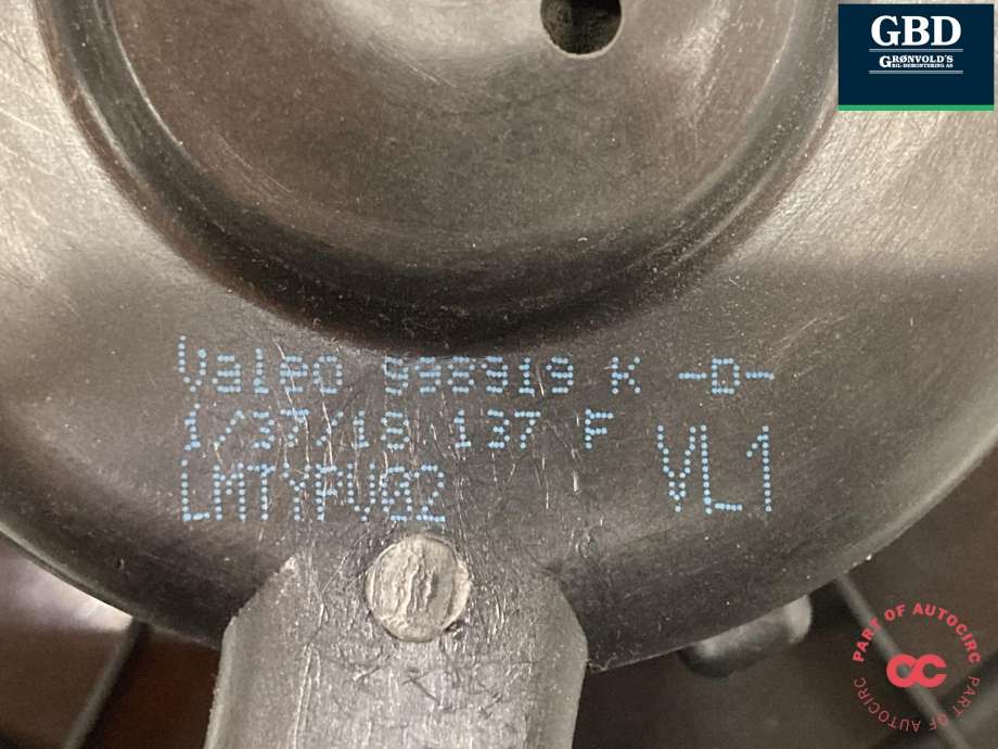 Varmeapparat motor til VW Caddy 2015-2020 (Type III, Fase 3) (1K1 819 015 F|1K1 819 015 E|)