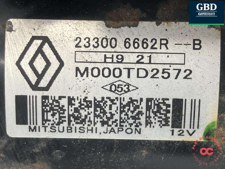 Starter til Nissan Qashqai 2014-2021 (Type II) (MITSUBISHI|23300-6662R|M000TD2572|)