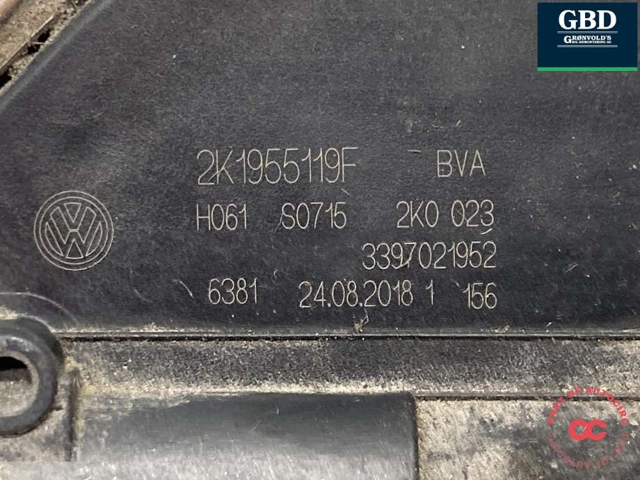 Viskermotor frontrute komplett m/overføring til VW Caddy 2015-2020 (Type III, Fase 3)  