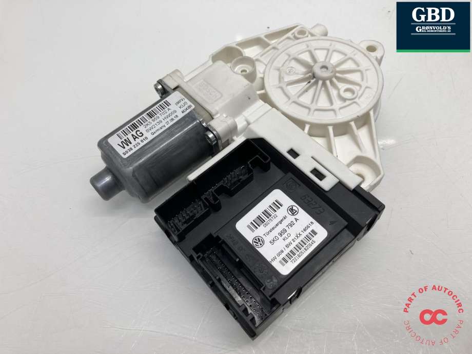 Ruteheis, kun motor, høyre foran til VW Caddy 2015-2020 (Type III, Fase 3) (2K5 959 702 A|)