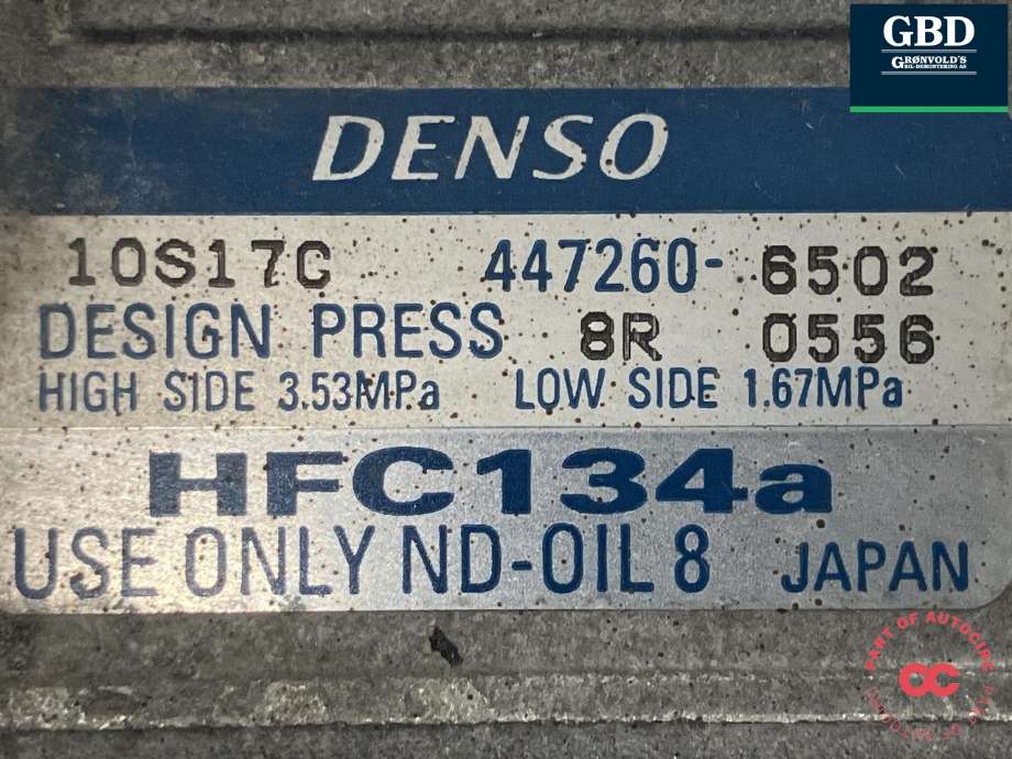 Aircondition kompressor til Mitsubishi Pajero 2007-2016 (Type IV, Fase 1) (DENSO|7813A085|447260-6502|)