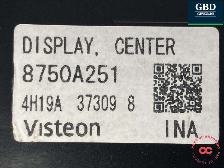 Instrument kjørecomputer til Mitsubishi Pajero 2007-2016 (Type IV, Fase 1) (VISTEON|8750A251|4H19A 37309 8|)