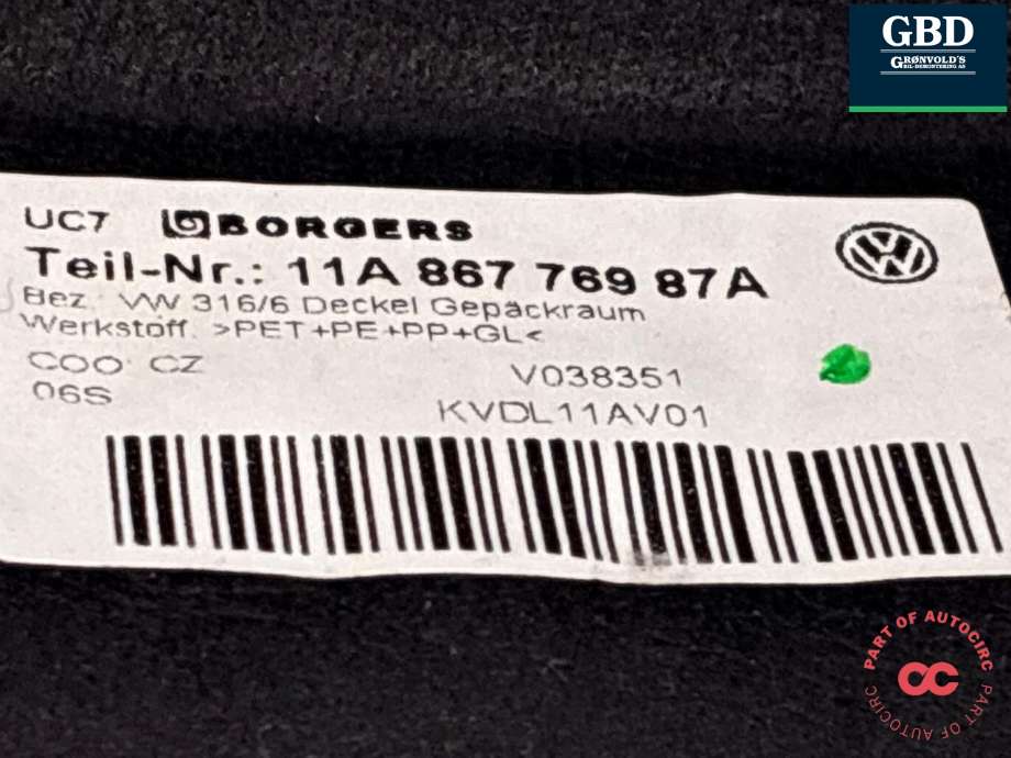 Hattehylle til VW ID.4 2020-->>  (11A 867 769    87A|)