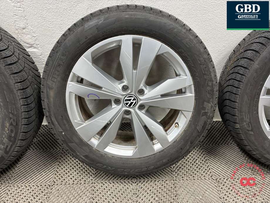 Hjulsett aluminium vinter til VW ID.4 2020-->> (PIRELLI PIGGFRI|ICE ZERO R PROD 20|235/55R19 5.5-6.6MM|8JX19H2 ET 45)