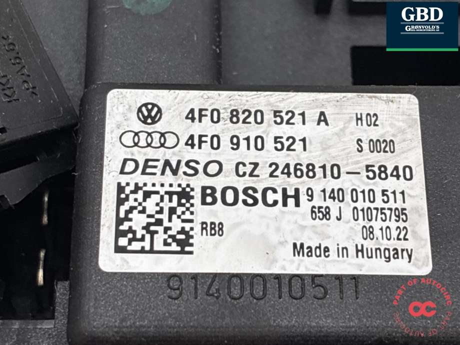 Varmeapparat motor til Audi A6 2008-2011 (Type III, Fase 2) (C6) (C6) (4F0 820 521 A|4F0 910 521|)