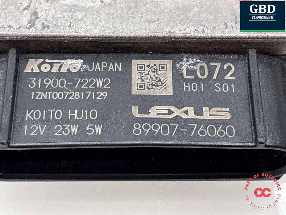 Styreenhet LED til Lexus UX 2018-->>  (31900-722W2|)