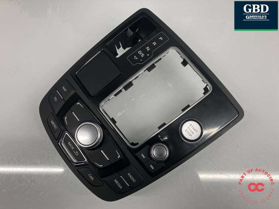 Bilstereo betjeningspanel til Audi A6, 2011-2014 (Type IV, Fase 1) (C7) (C7) (4G1 919 610 C)