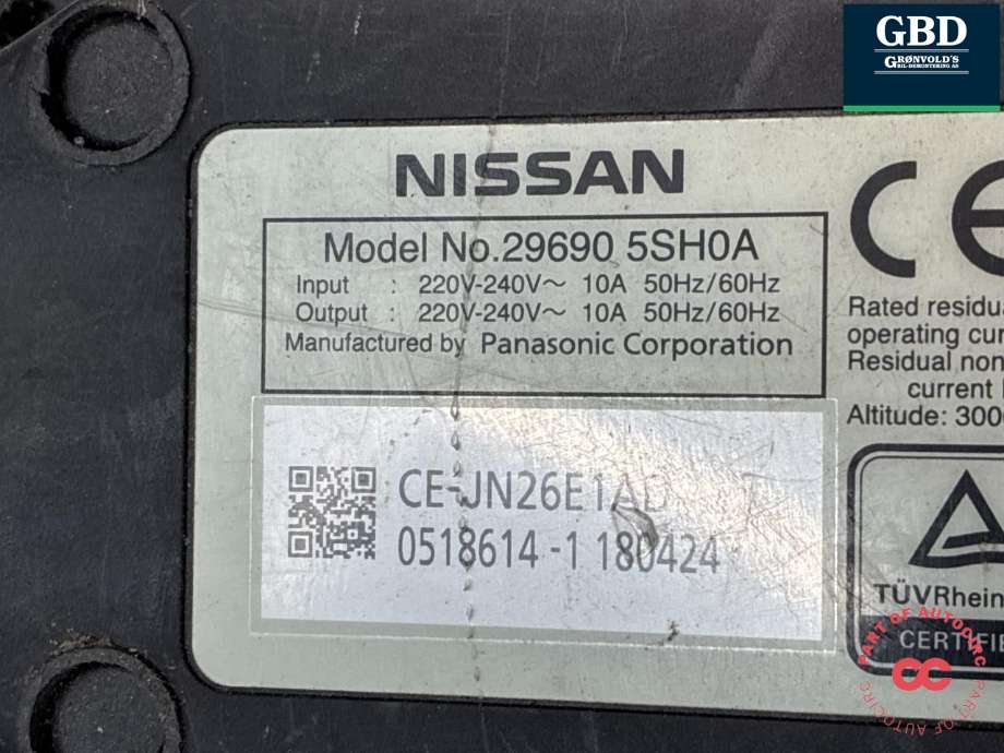 Batterilader kabel til Nissan Leaf 2018-->> (Type II)  