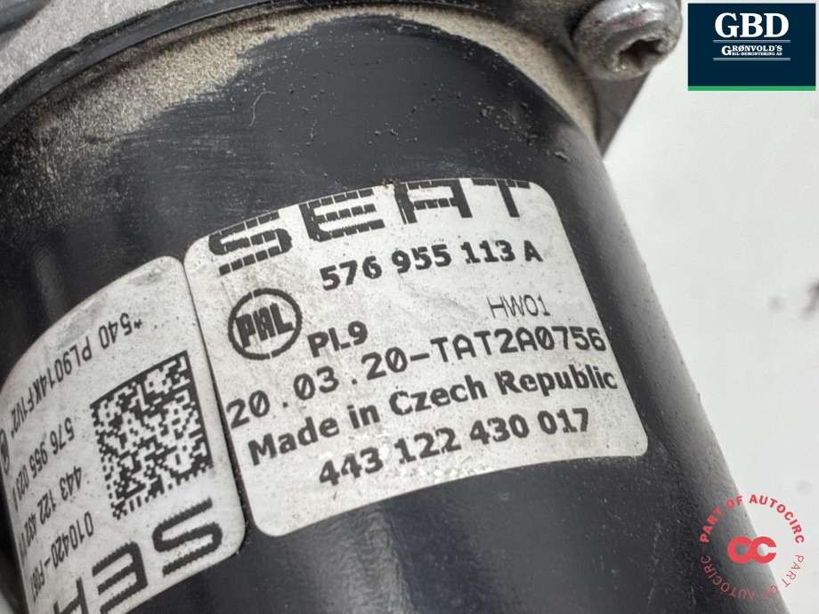 Viskermotor frontrute komplett m/overføring til Škoda Karoq 2017-->> (576955113A|576 955 023 B|)