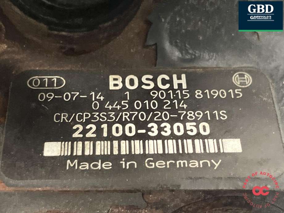 Dieselpumpe til Toyota Urban Cruiser 2009-2014 (BOSCH|22100-33050|0 445 010 214|)