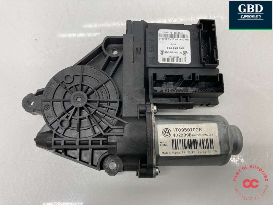 Ruteheis, kun motor, høyre foran til VW Caddy 2010-2015 (Type III, Fase 2) (1T0959702R|)